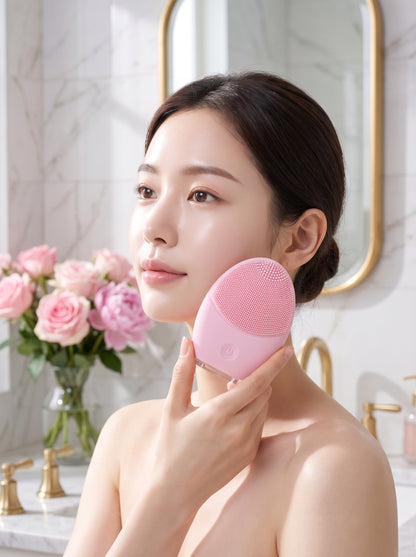 Limpiador Facial de Silicona SEYA — Cepillo Eléctrico Sónico Recargable para Rostro | Skincare Premium Coreano